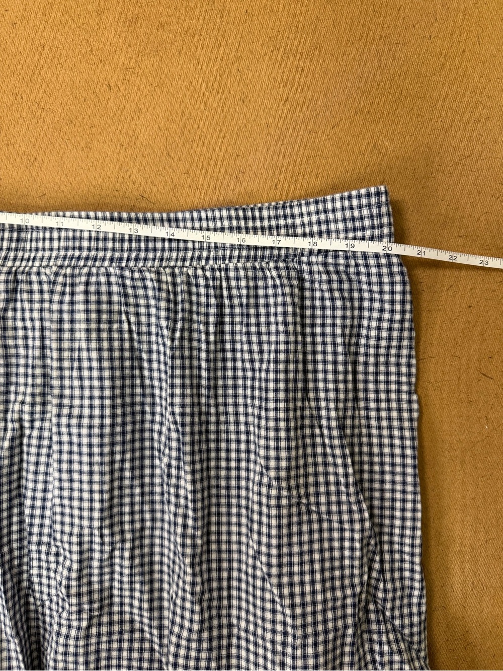 Sonderhaus Blue Plaid Boxer Pants 3XL Cotton Ruffle Hem - Picture 8 of 11